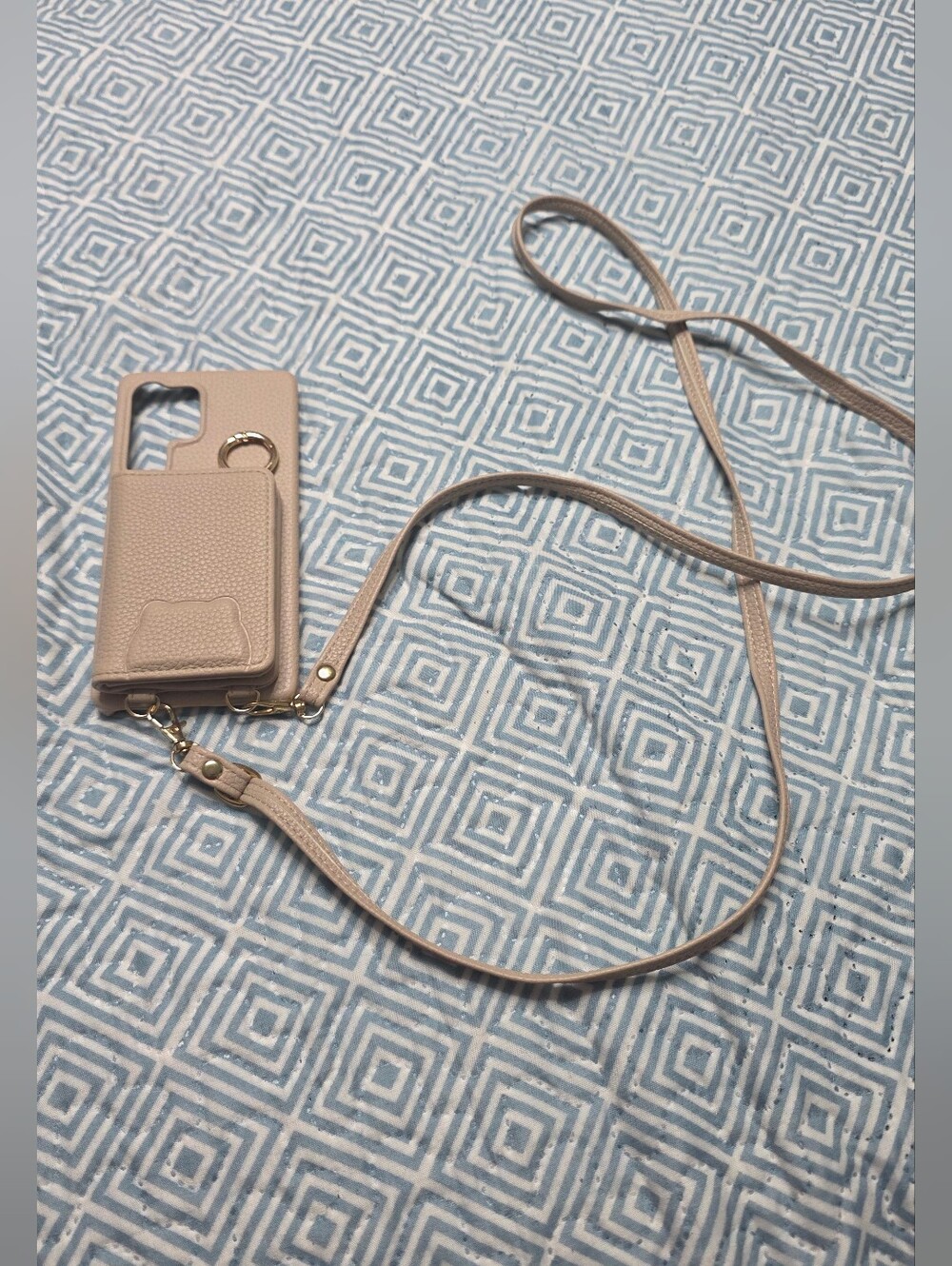 Neutral Beige Crossbody Phone Case with Strap